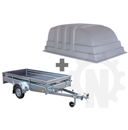 TIKI CS300-LH - obromsad slpvagn - Totalvikt 750kg - Med kpa